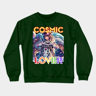 Kawaii, Anime Girl, Cosmic Lover | Catsie Cat Crewneck Sweatshirt